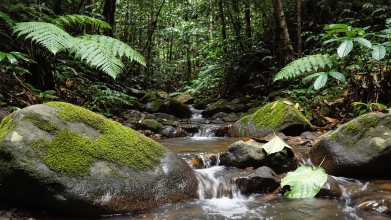 Relaxing Woodland Stream in 4K | Pure On-Site Flowing Water ASMR