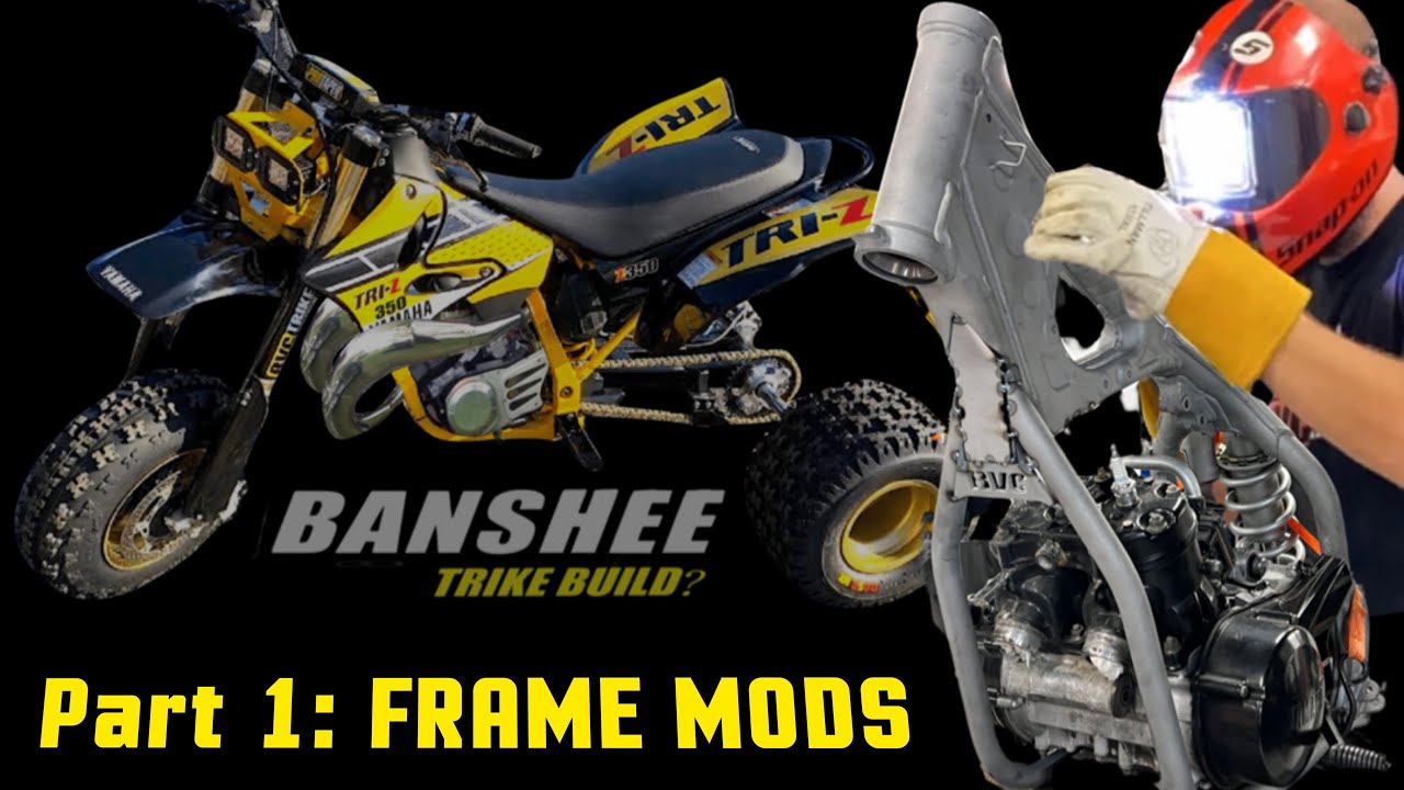 Lets Build a Yamaha BANSHEE Trike!  part 1 - Frame mods