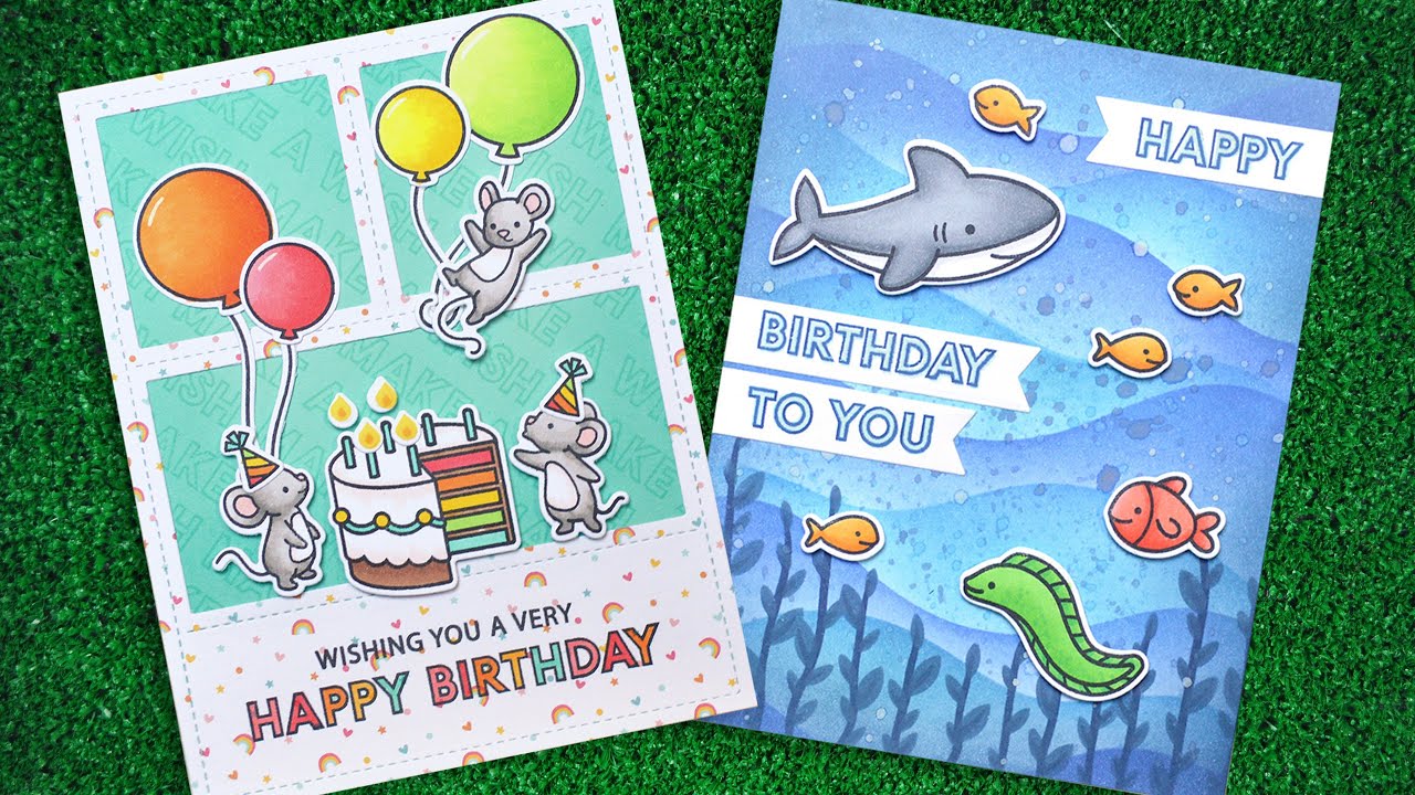 Intro to Offset Sayings: Birthday + 2 cards from start to finish