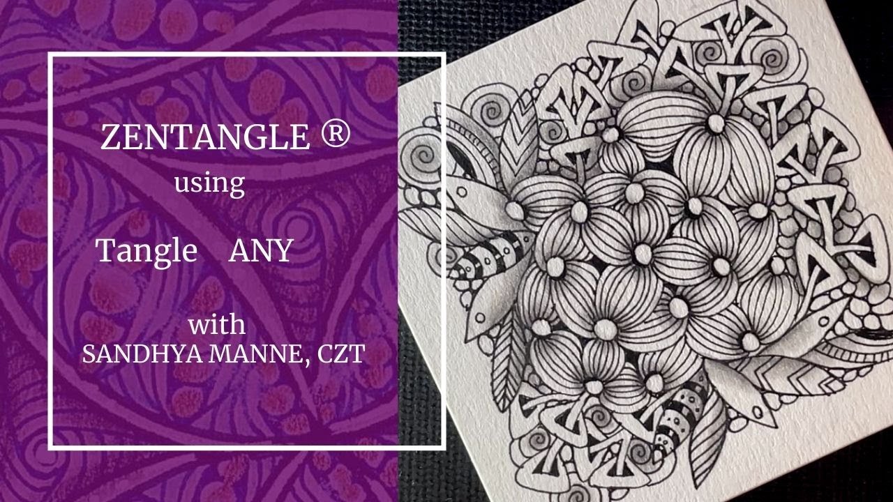 Zentangle® Mini Project with Tangle ANY, beginners tutorial
