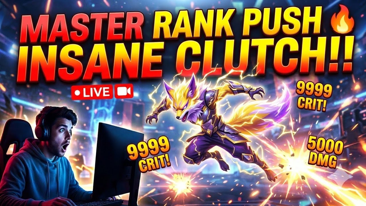 🔴 LIVE – Master Rank Aaj Hi! 😱 Last Match Decides Everything!