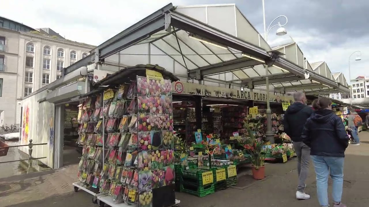 Walking in Amsterdam (center), Netherlands in 4K 60 FPS