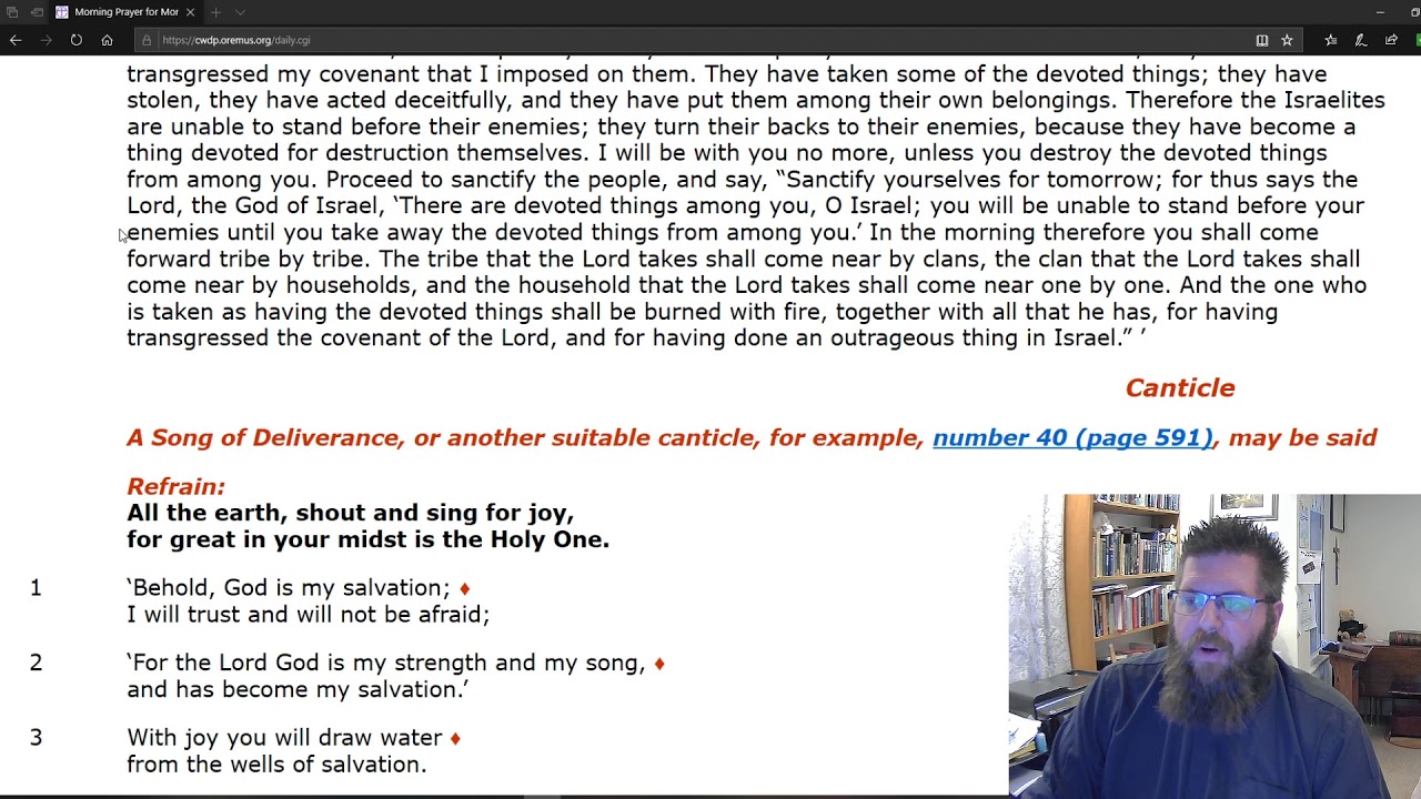 Morning prayer on Monday 8th June 2020, Thomas Ken
