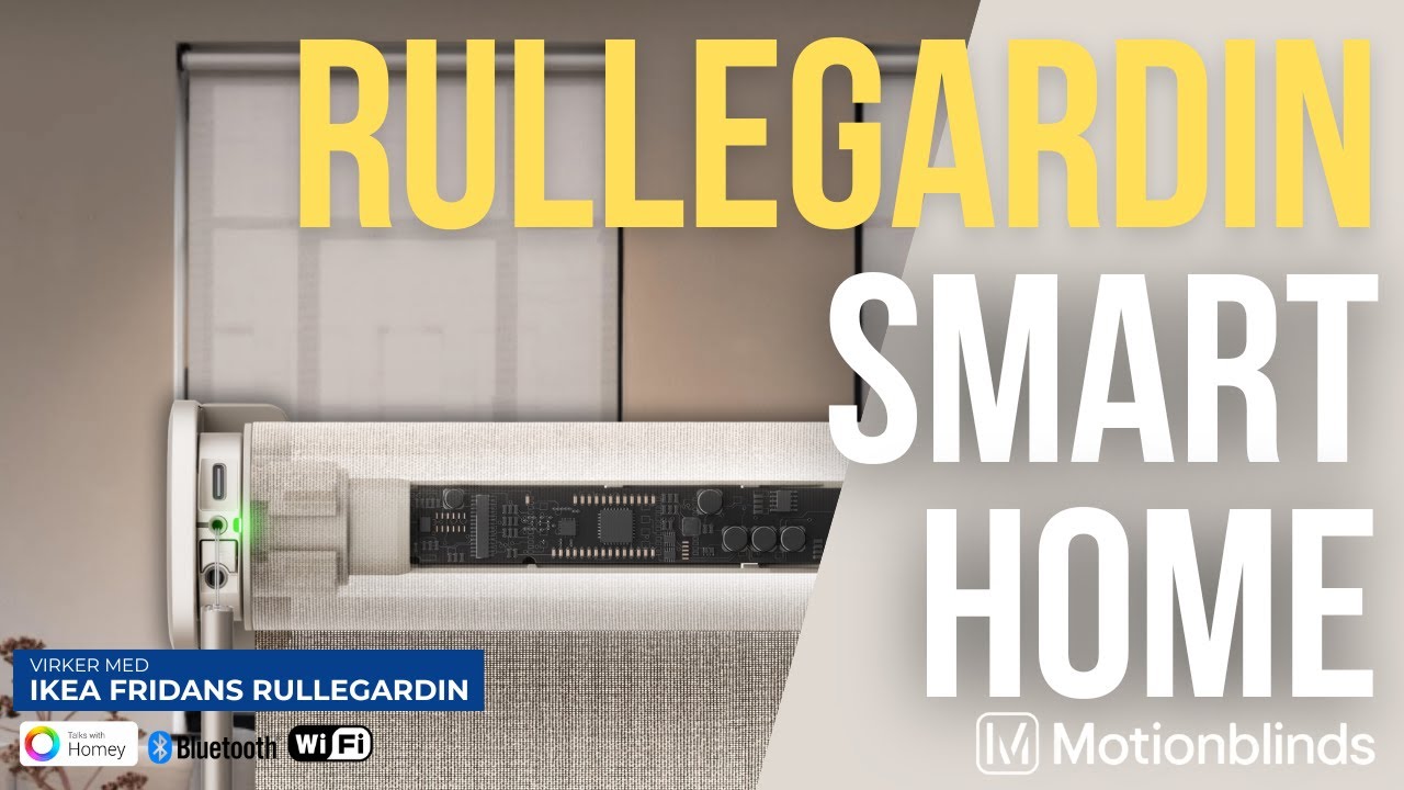 Komplet guide: MotionBlinds smart gardinmotor monteret i IKEA Fridans rullegardin