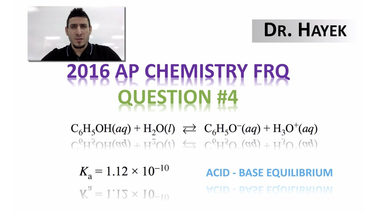2016 AP Chemistry Exam | FRQ #4