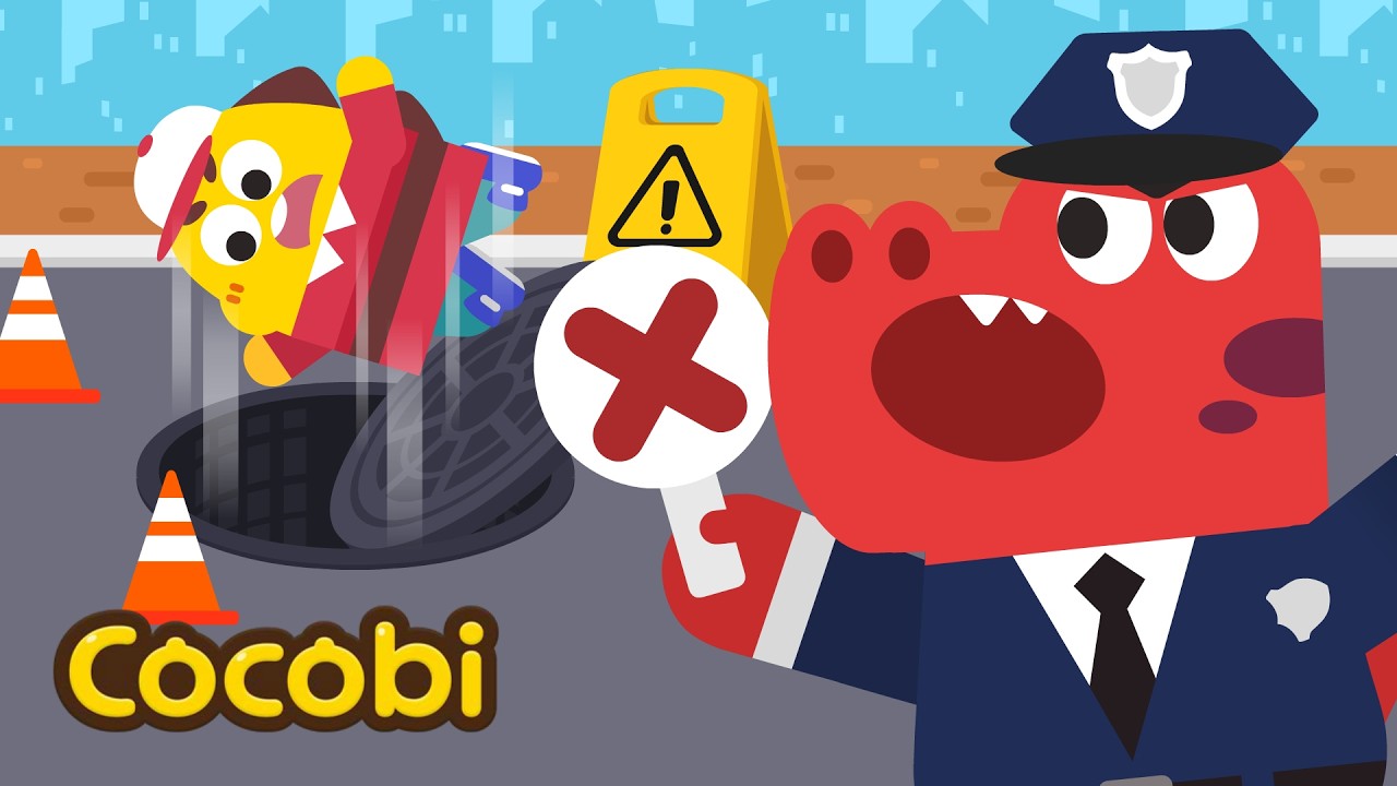 ¡Cuidado! ¡Las alcantarillas son peligrosas!😣🚧 | Canciones Infantiles | Kids Songs | Cocobi