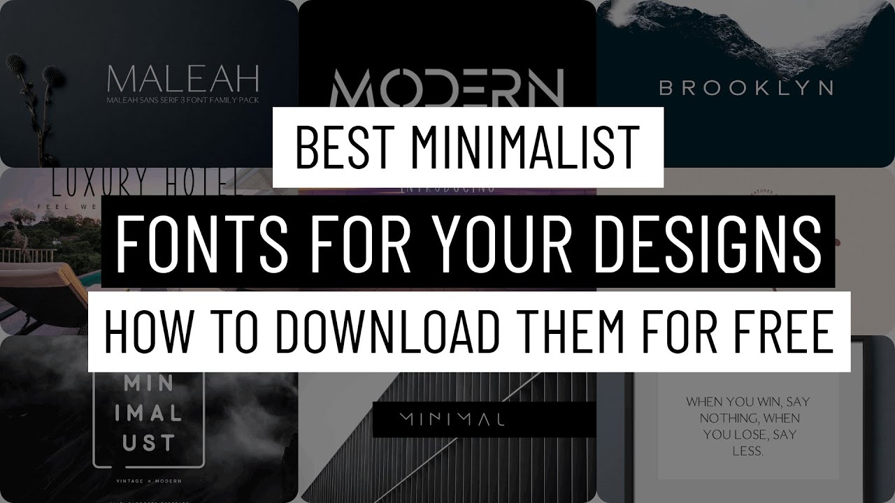 Discover The Best Minimalist Fonts For Your Designs How To Download Them For Free