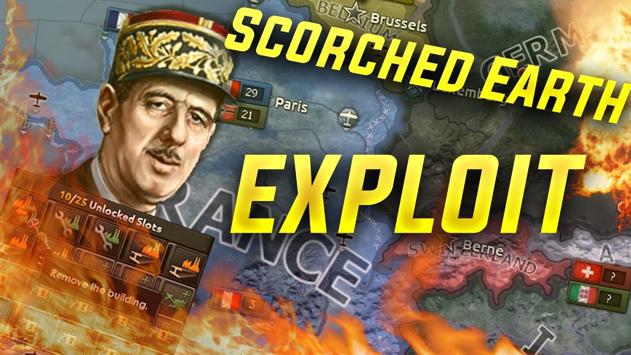HOI4 Exploit: Scorched Earth as any Nation (hearts of iron 4 Waking the Tiger Good Exploits)
