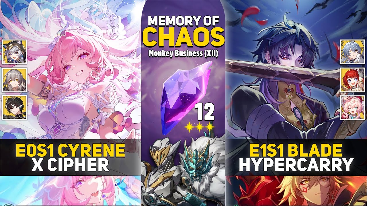 E0S1 Cyrene x Cipher & E1S1 Blade Hypercarry | MOC 12 | Honkai Star Rail 3.7