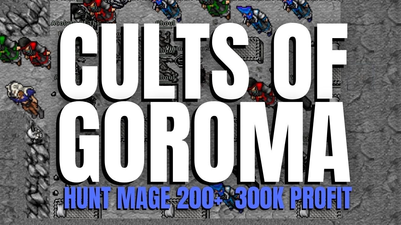 Tibia: Hunt Profit Mage MS 230+ 300k por Hora - Cults Goroma #tibia