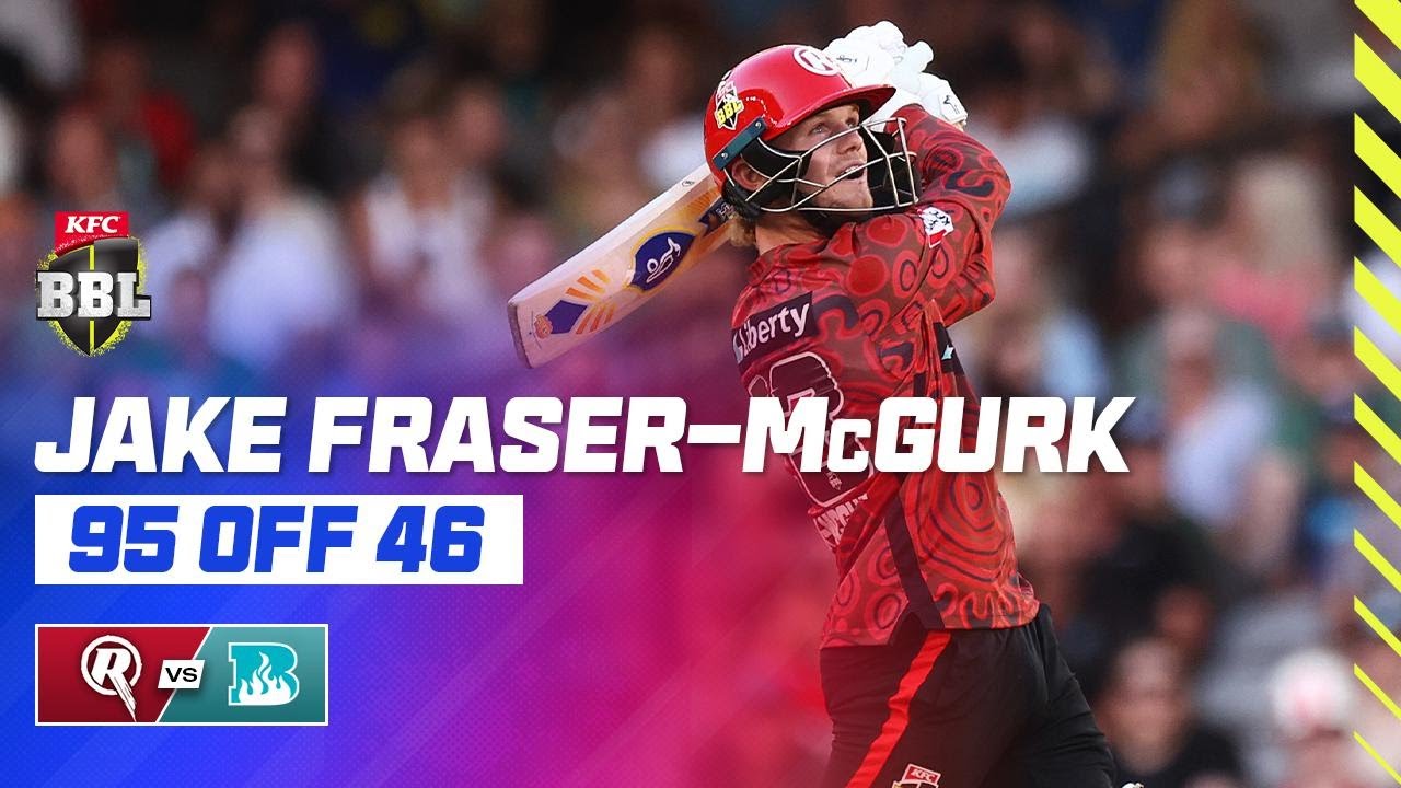 Jake Fraser-McGurk So Close To BBL Century | 95 off 46 balls | #BBL14