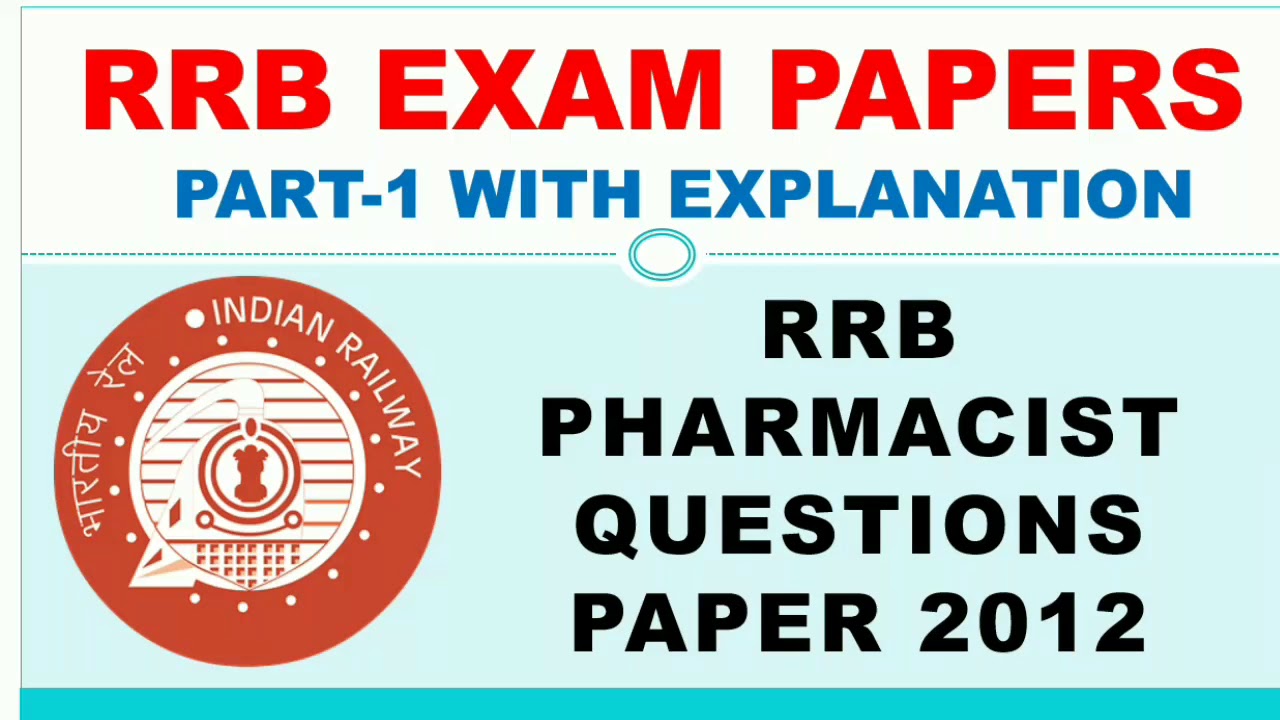 RRB PHARMACIST EXAM QUESTIONS PAPER 2012 PART-1
