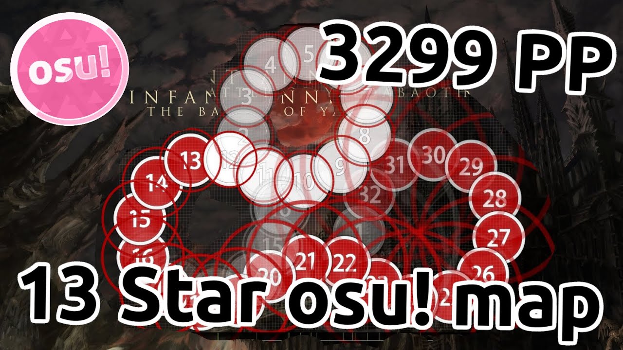 I mapped a 13* in osu! (With pp counter)