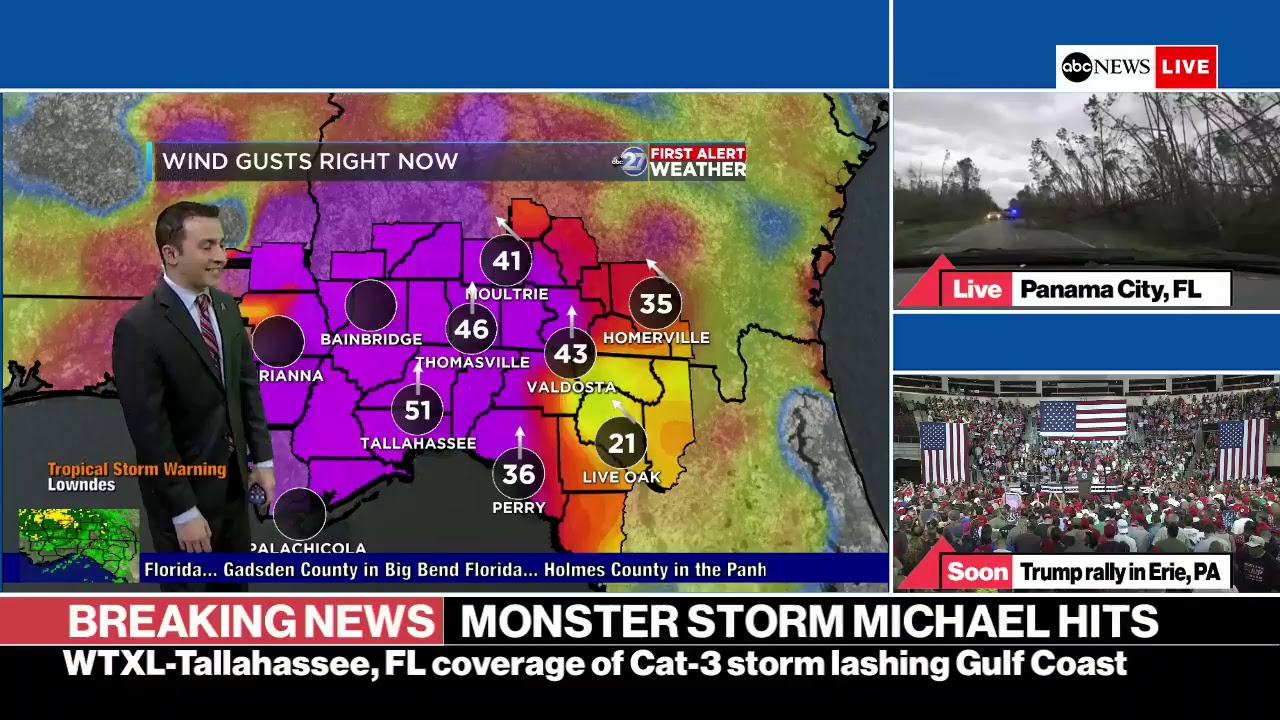 ABC News Hurricane Michael live coverage: landfall with 155 mph winds in Florida panhandle