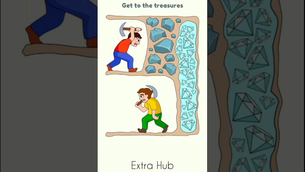 Get To The Treasures Dop2 (Delete One Part) funny mobile puzzle game #dop #dop2 #gaming #game