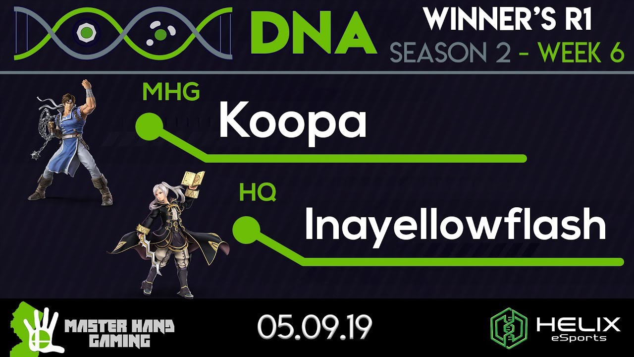DNA 2.6 - MHG | Koopa (Palutena, Richter) vs HQ | Inayellowflash (Robin, Falcon) - Winner's R1