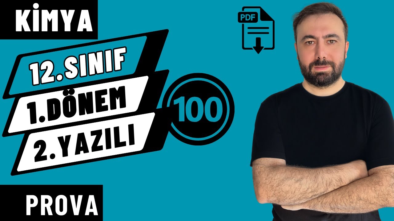 12.Sınıf Kimya 1.Dönem 2.Yazılı Hazırlık - Prova | 2025-2026