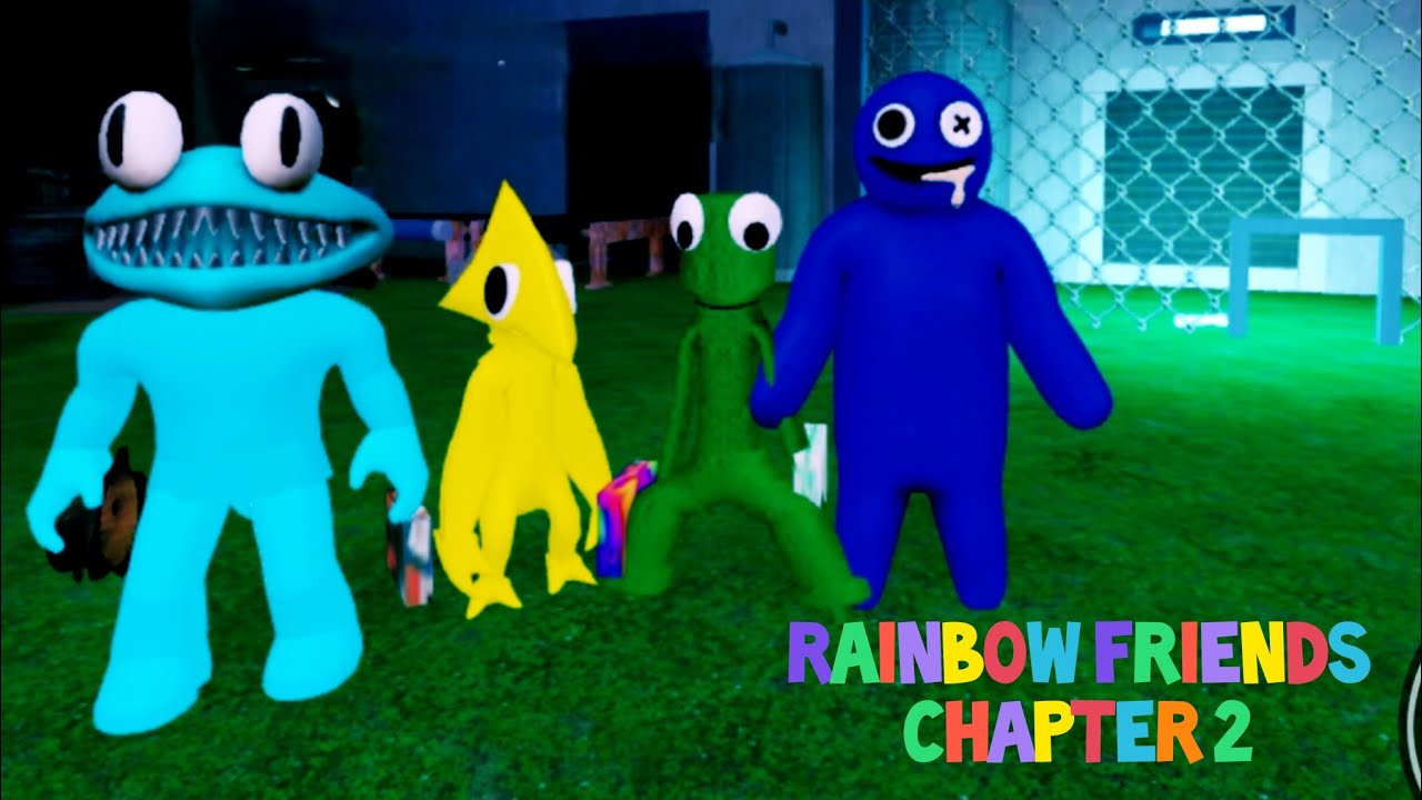 Rainbow friends Chapter 2 Play with Rainbow Friends Blue ,Green,Cyan ,Yellow Full Game play 