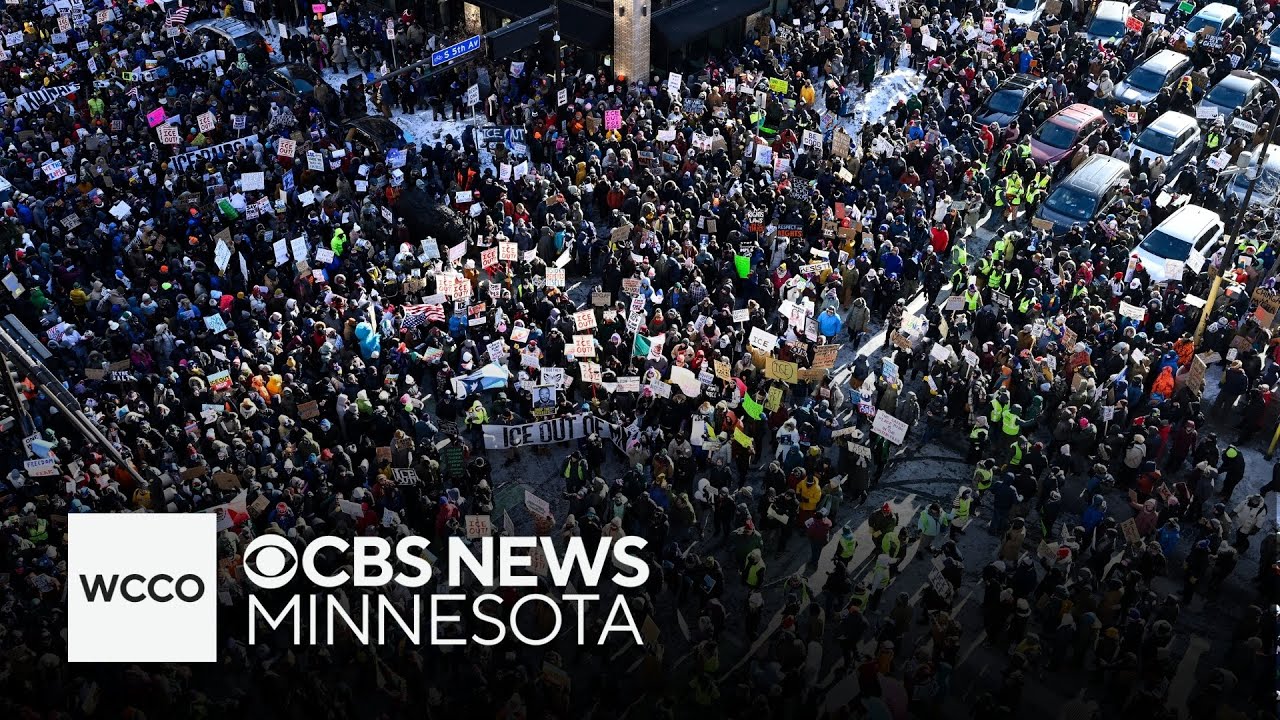 Protesters gather for rally against ICE at Minneapolis’ Target Center