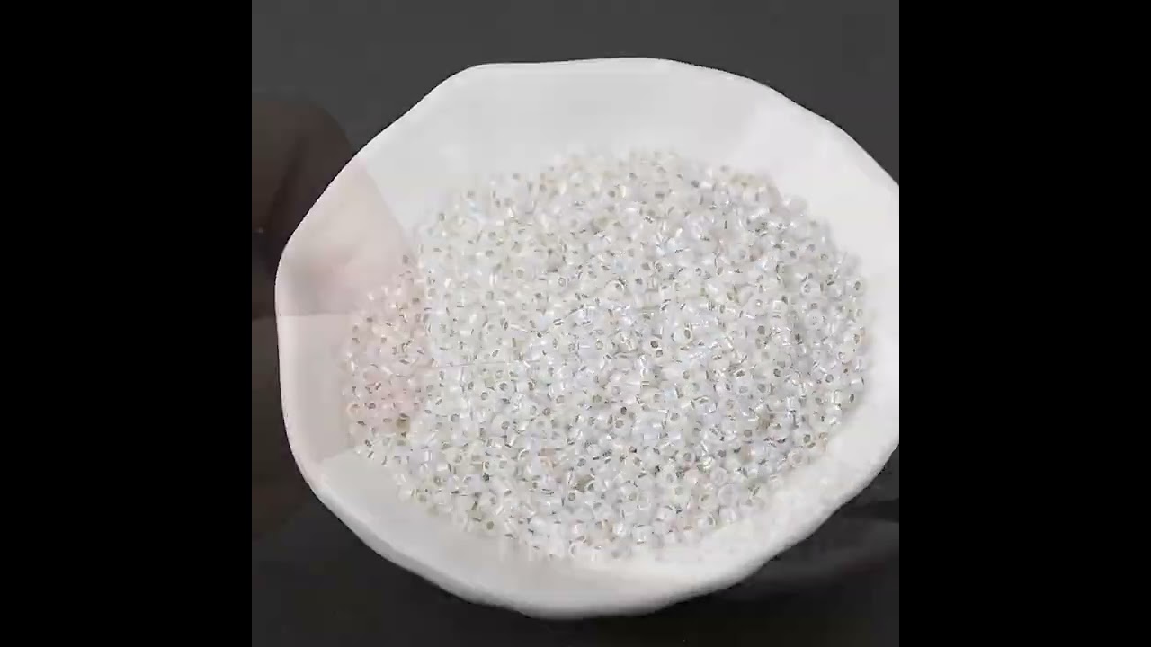 MIYUKI Round Rocailles Beads, Gilt Lined Opal