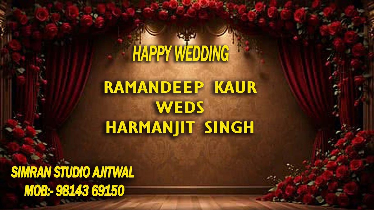 LIVE - HAPPY WEDDING  || RAMANDEEP KAUR WITH - HARMANJIT SINGH || 9-2-2026...