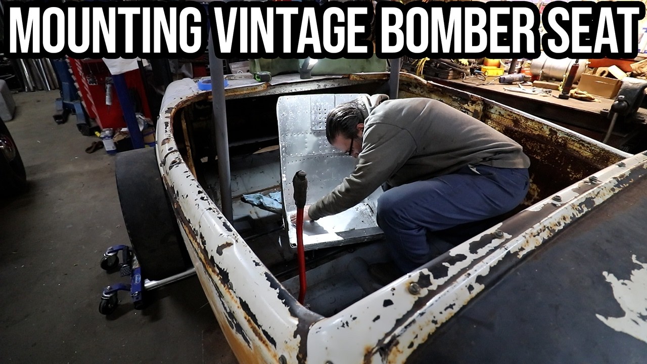 Mounting A Vintage Bomber Seat Into The 1932 Ford Drag Car!!