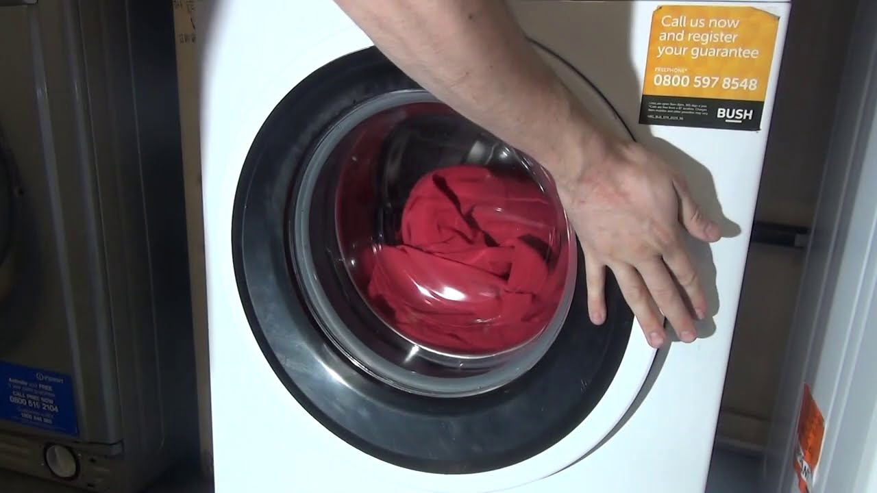 Review and Demonstration of Bush 8kg wash 6kg dry WDNSX86W washer dryer.