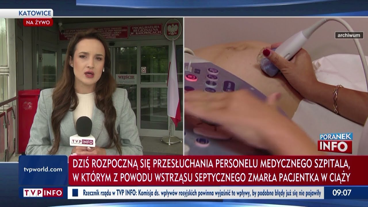 Przesłuchania personelu medycznego szpitala, w którym z powodu sepsy zmarła pacjentka w ciąży