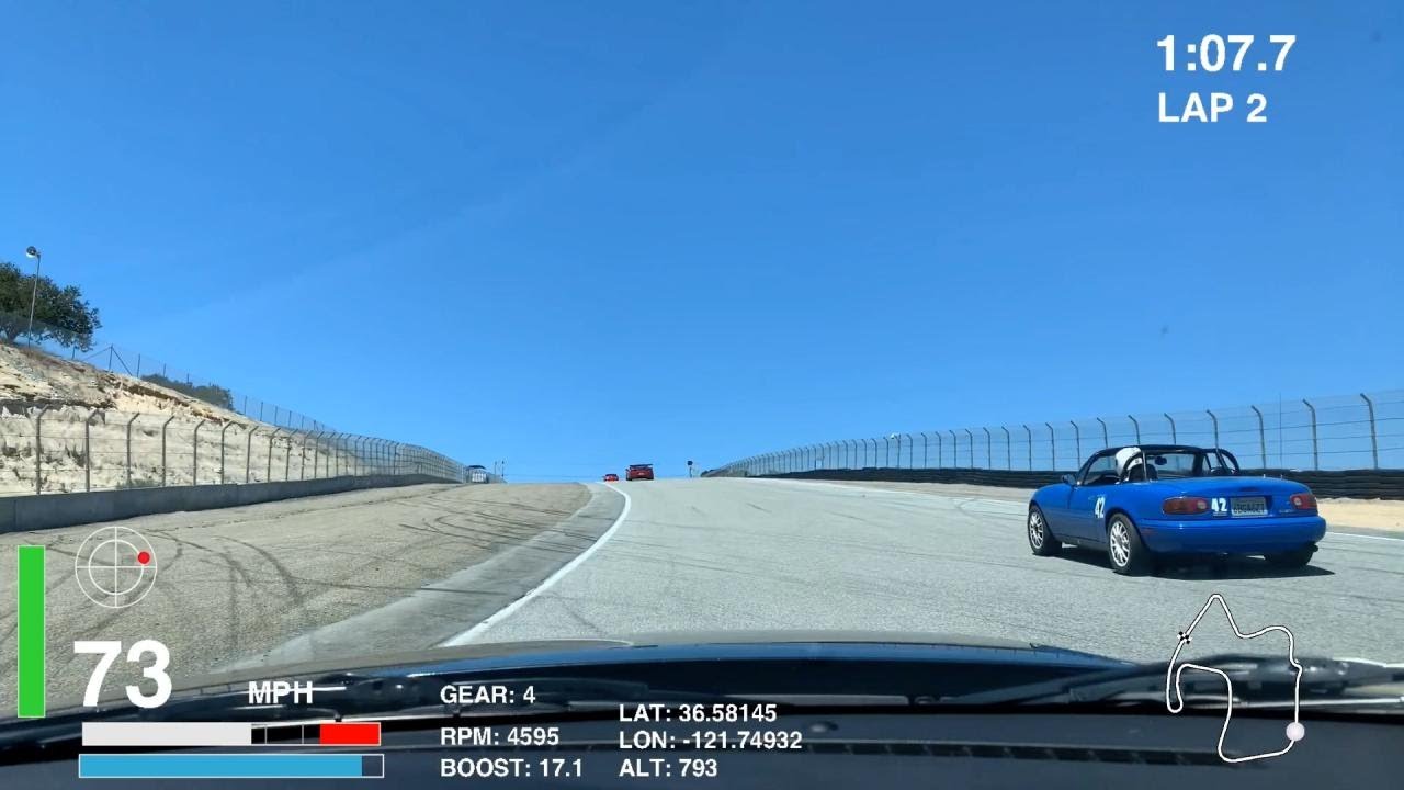 2013 Mazdaspeed 3 in traffic at Laguna Seca (August 2020)