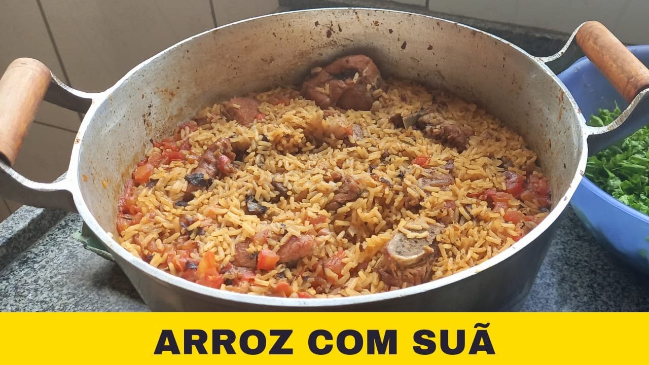 COMO FAZER ARROZ COM SUÃ DE PORCO | RECEITAS DE ROÇA