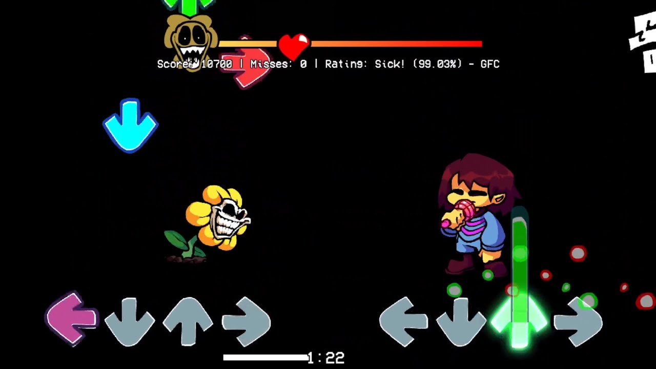Friday Night Funkin' - V.S. Chara (2.0 UPDATE) - Petals (Frisk vs Flowey) (FC)