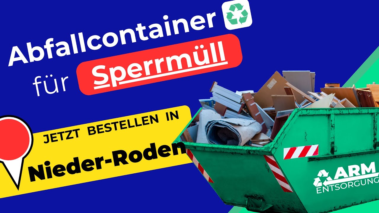 Abfallcontainer f&uuml;r Sperrm&uuml;ll | Containerdienst Nieder-Roden