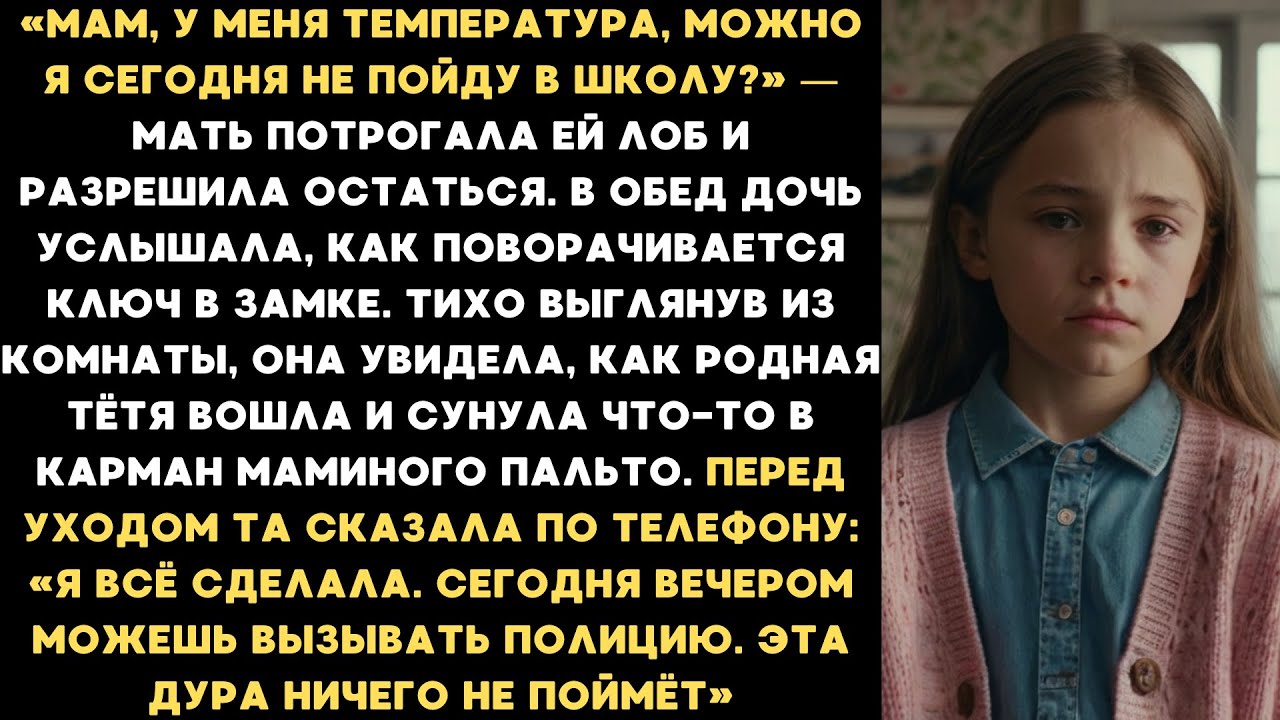 Мам, у меня температура, можно я не пойду в школу? — мать потрогала ей лоб и разрешила остаться...