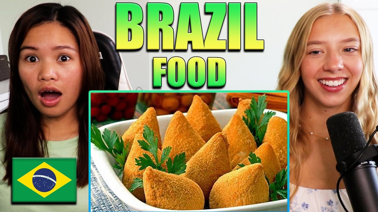 American Girls React To Top 10 Most Popular Foods in Brazil!!