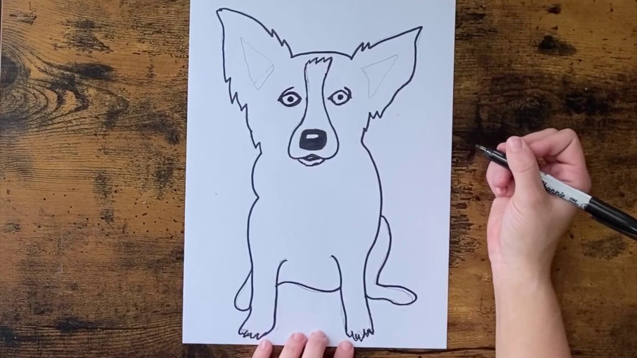 Learn about George Rodrigue - and draw his blue dog