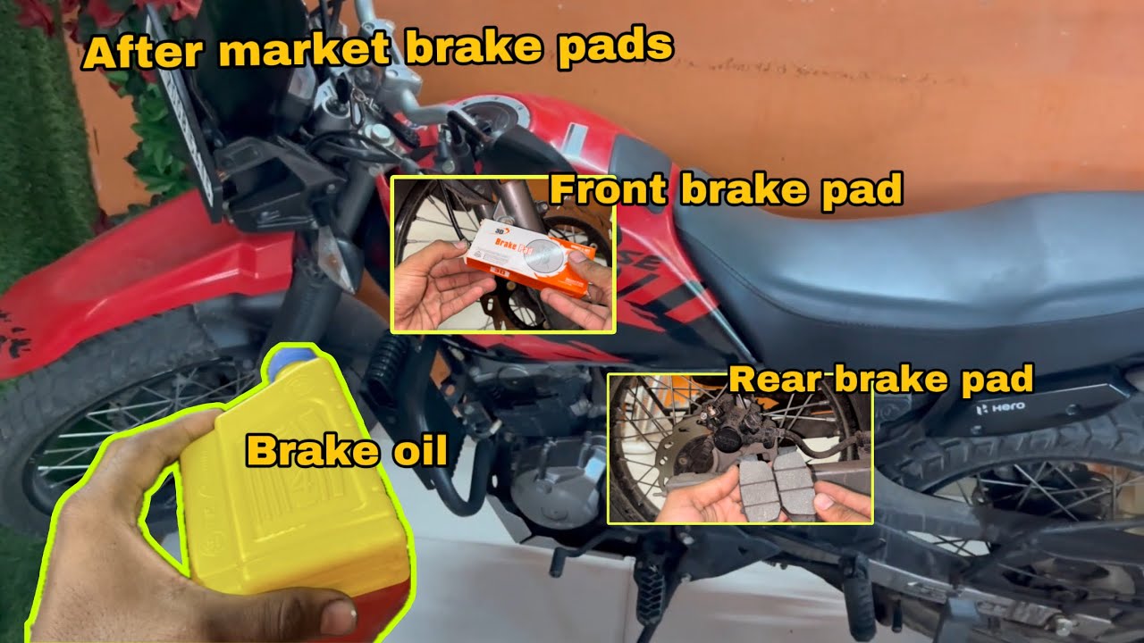 Xpulse 200 4v front / rear brake pad and brake oil dot 4 change aftermarket brake pad