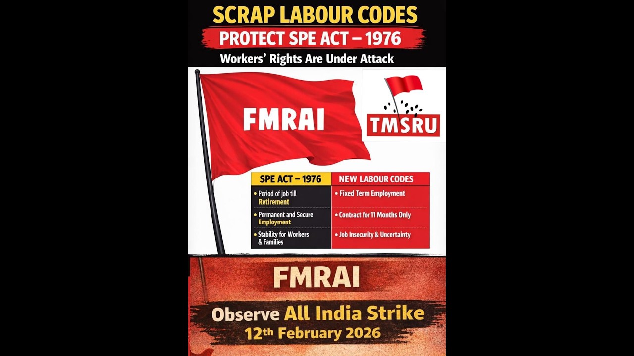 Scrap Labour Codes - Protect SPE ACT - 1976