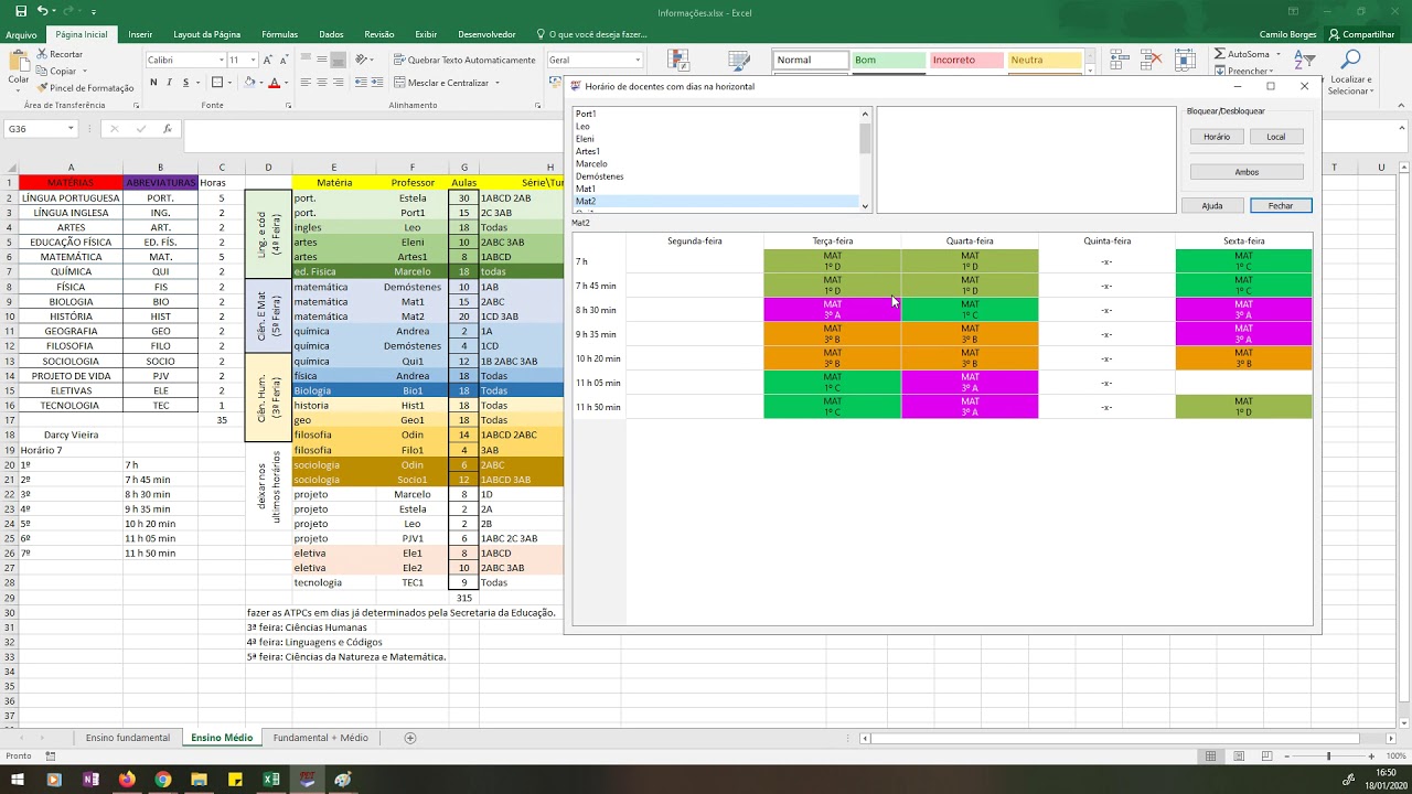 5/5 - Salvando o horário e gerando o pdf pra impressão.