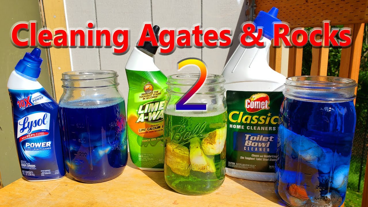 Cleaning Agates Comparing  Part 2 - Lysol, Limeaway and Clorox Best Results