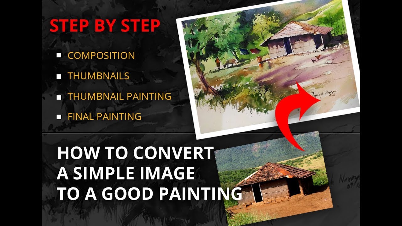 How To Watercolor demonstration by indian artist JAGADEESH NARAYANAN