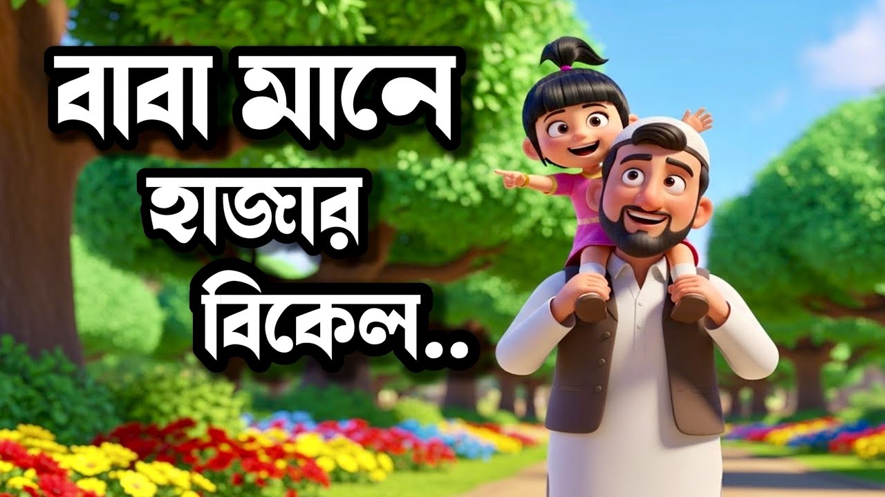 বাবা মানে হাজার বিকেল | Baba Mane Hajar Bikel | Cartoon Emotional Bengali Song 2026 #shorts 