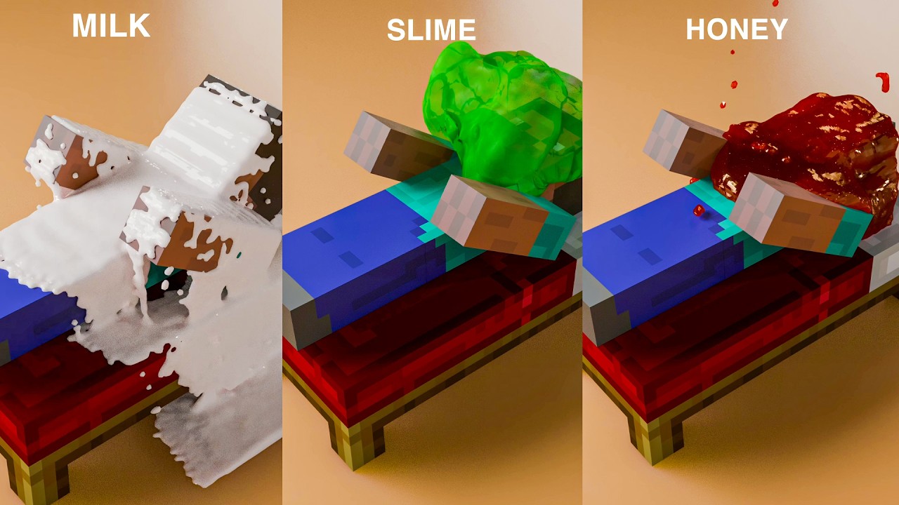 Super Satisfying Minecraft Fluid & Soft Simulations in Real Life