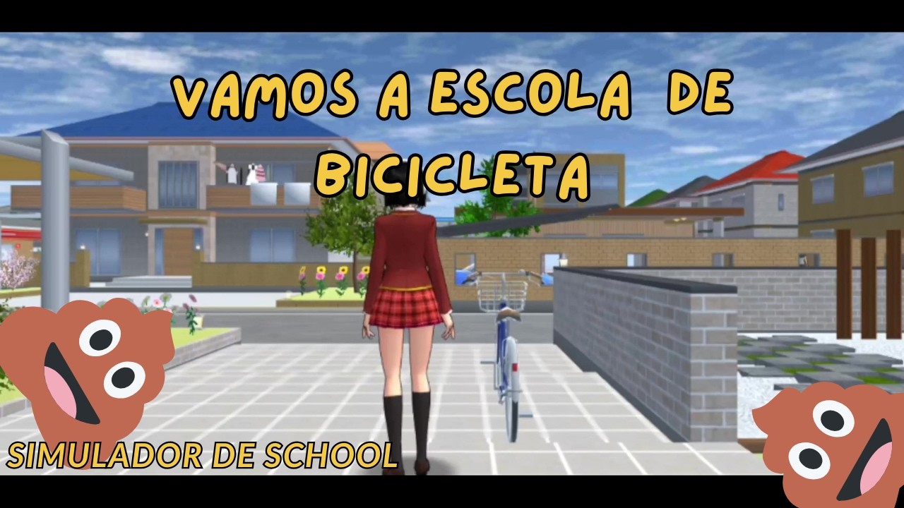 Saindo da minha casa até a escola de bike (Sakura School Simulator) #school #sakuraschoolsimulator