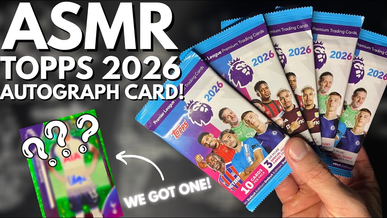 ASMR | У нас есть карточка с автографом! | Открытие набора Topps 25/26 (более 50 карточек)