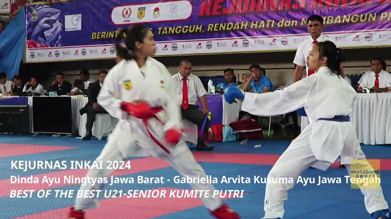 KEJURNAS INKAI 2024 | Dinda Ayu Ningtyas VS Gabriella Arvita Kusuma Ayu | BOB U21 SENIOR KUMITE