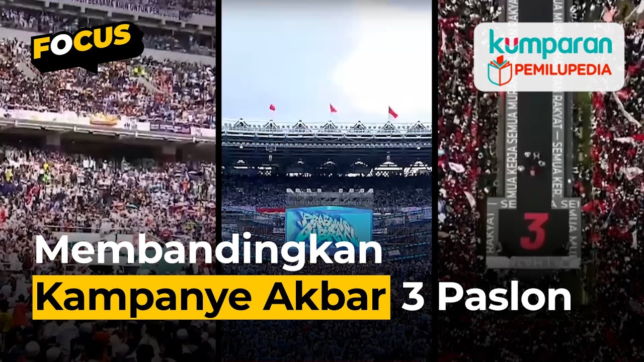 Potret Kampanye Akbar Terakhir 3 Paslon, Siapa yang Paling Ramai?