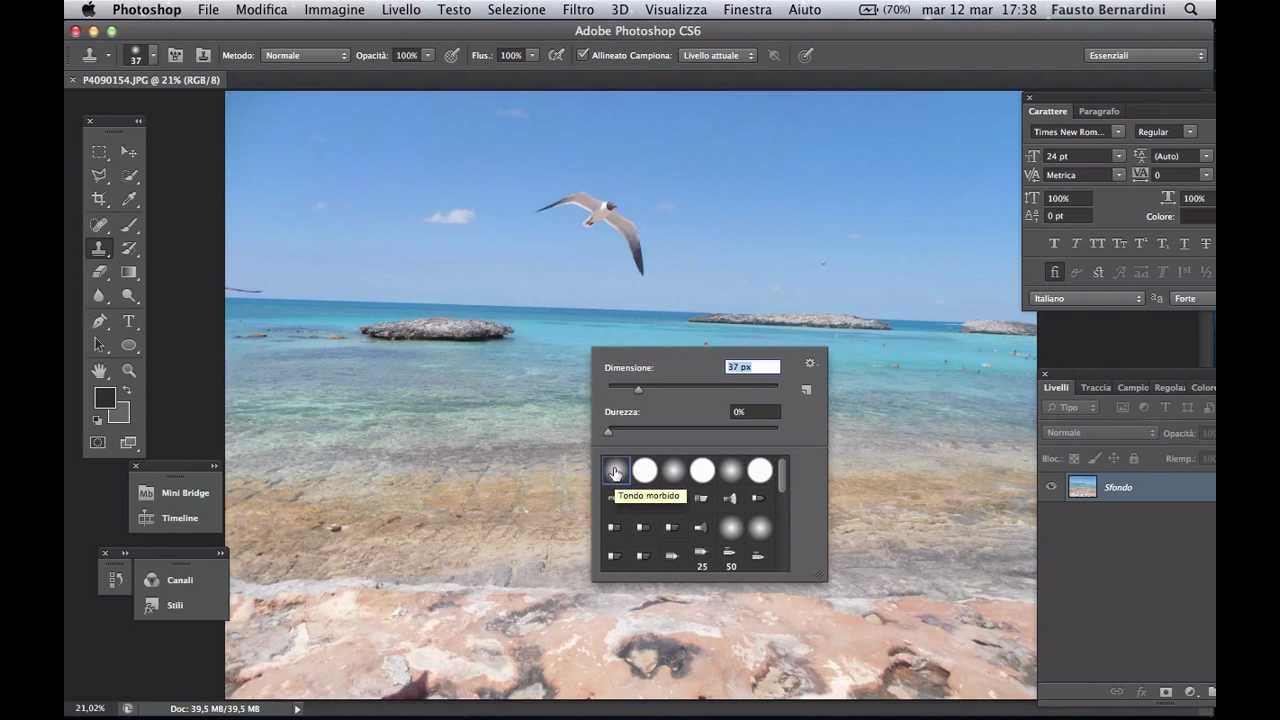Photoshop CS6: come usare il timbro clone