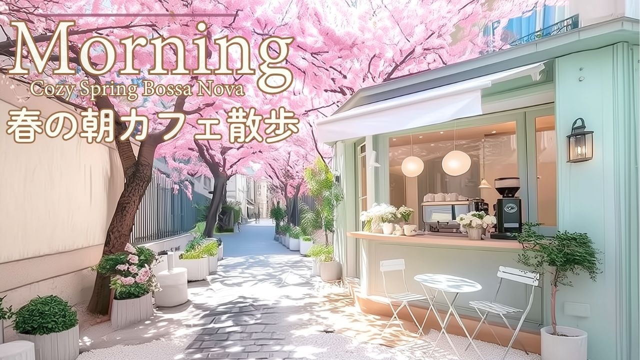 【桜カフェ｜ボサノバ】桜と過ごすやさしい時間｜光あふれる癒しのひととき　Sakura Café Bossa Nova | A Gentle Time with Cherry Blossoms