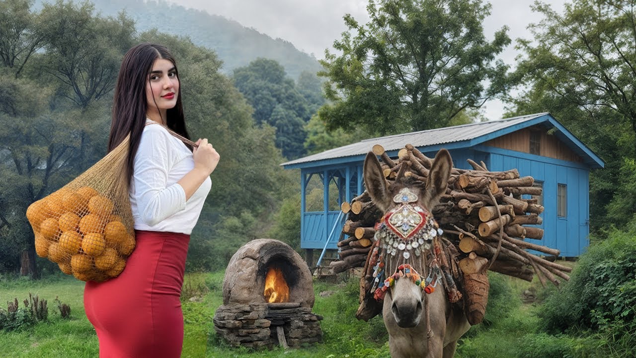 Off-Grid Village Life: Farm to Table Cooking &mdash; Foraging Fresh Herbs & Traditional Torsh Tareh stew