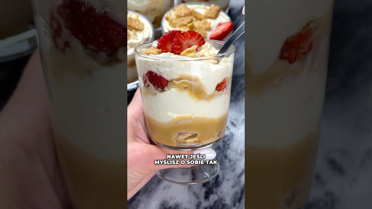 Walentynkowy deser z mascarpone i truskawkami 🍓 